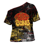 Gold Coast Suns Cross Shoulder Shirt Urban Graffiti Street Art - Bold Abstract Spray Paint