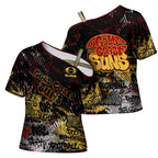 Gold Coast Suns Cross Shoulder Shirt Urban Graffiti Street Art - Bold Abstract Spray Paint
