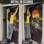Gold Coast Suns Door Cover Urban Graffiti Street Art - Bold Abstract Spray Paint
