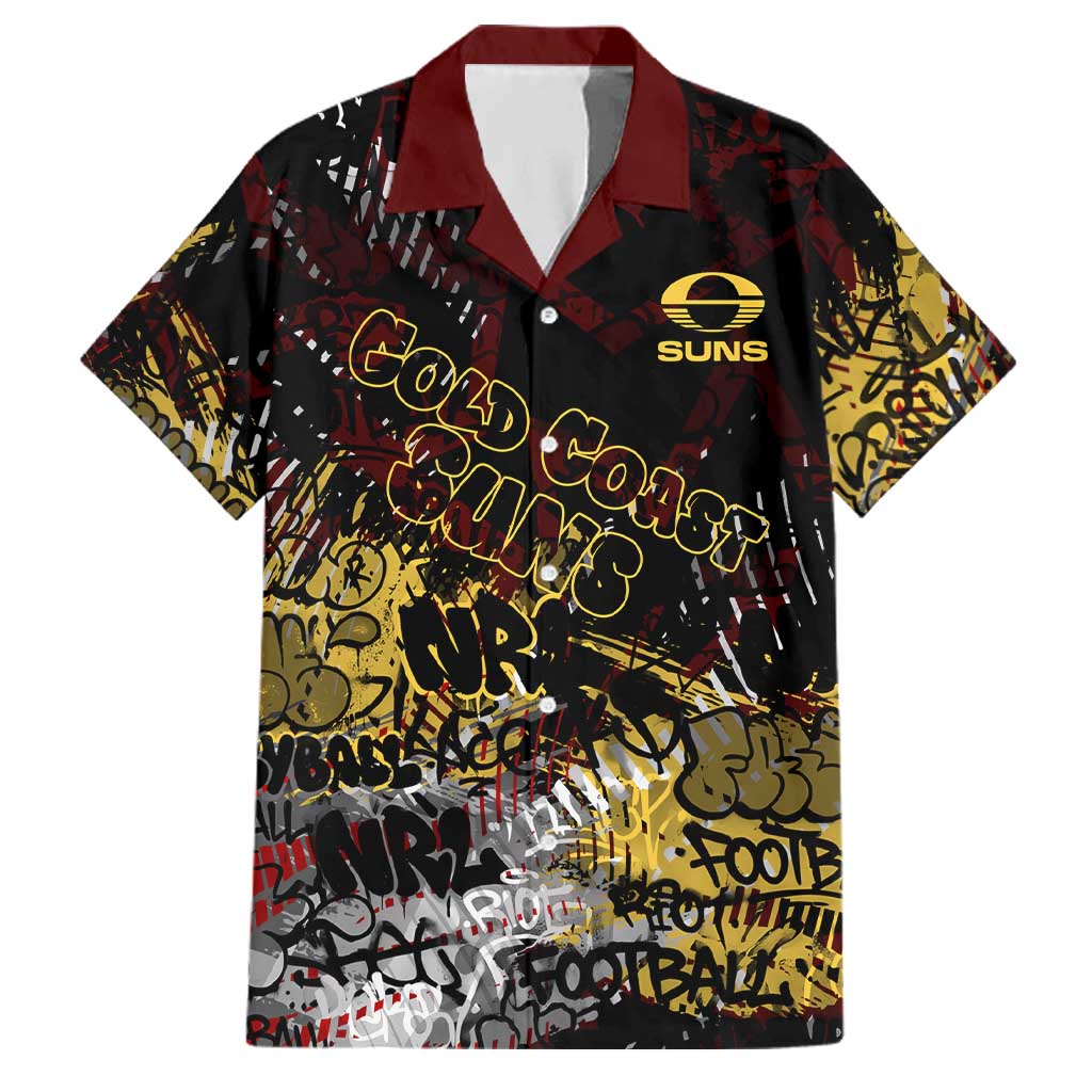 Gold Coast Suns Family Matching Mermaid Dress and Hawaiian Shirt Urban Graffiti Street Art - Bold Abstract Spray Paint