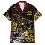 Gold Coast Suns Family Matching Mermaid Dress and Hawaiian Shirt Urban Graffiti Street Art - Bold Abstract Spray Paint