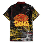 Gold Coast Suns Family Matching Mermaid Dress and Hawaiian Shirt Urban Graffiti Street Art - Bold Abstract Spray Paint