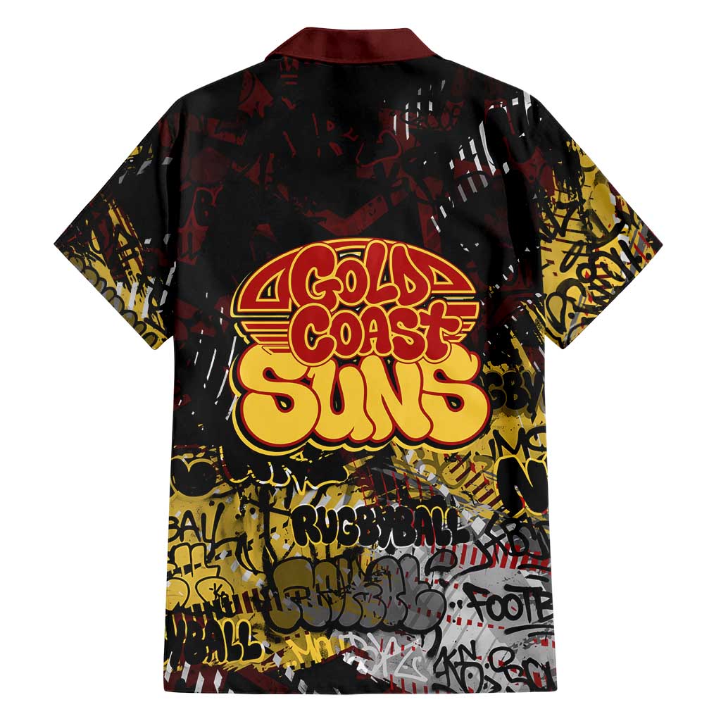 Gold Coast Suns Family Matching Mermaid Dress and Hawaiian Shirt Urban Graffiti Street Art - Bold Abstract Spray Paint