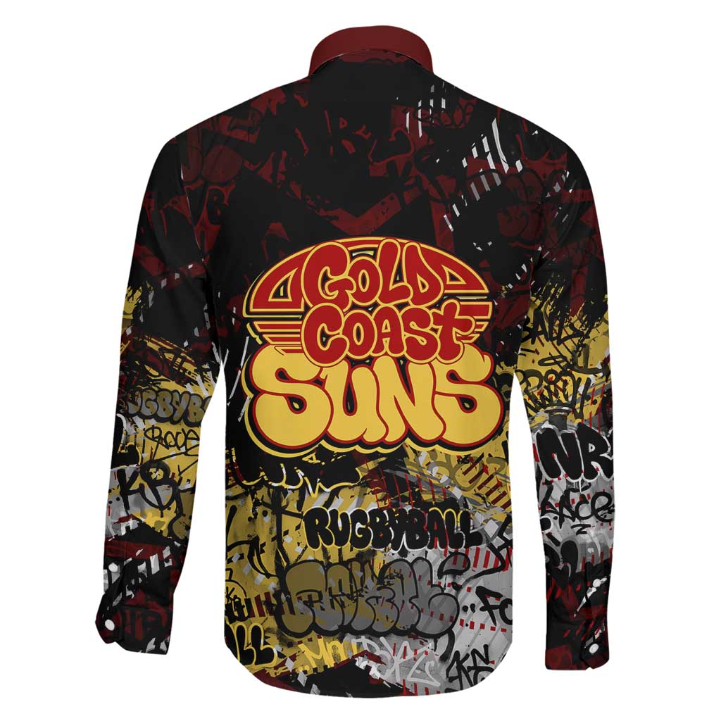 Gold Coast Suns Family Matching Mermaid Dress and Hawaiian Shirt Urban Graffiti Street Art - Bold Abstract Spray Paint