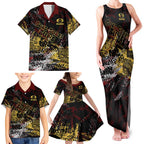 Gold Coast Suns Family Matching Tank Maxi Dress and Hawaiian Shirt Urban Graffiti Street Art - Bold Abstract Spray Paint