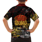 Gold Coast Suns Hawaiian Shirt Urban Graffiti Street Art - Bold Abstract Spray Paint