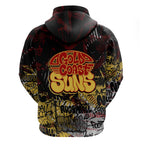 Gold Coast Suns Hoodie Urban Graffiti Street Art - Bold Abstract Spray Paint