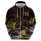 Gold Coast Suns Hoodie Urban Graffiti Street Art - Bold Abstract Spray Paint