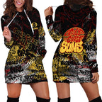 Gold Coast Suns Hoodie Dress Urban Graffiti Street Art - Bold Abstract Spray Paint