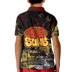 Gold Coast Suns Kid Polo Shirt Urban Graffiti Street Art - Bold Abstract Spray Paint