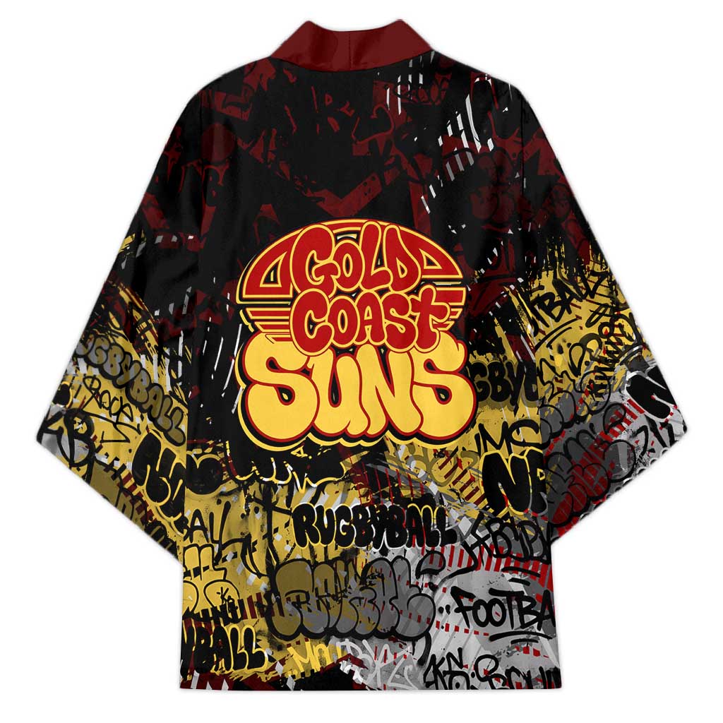 Gold Coast Suns Kimono Urban Graffiti Street Art - Bold Abstract Spray Paint