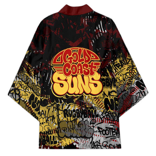 Gold Coast Suns Kimono Urban Graffiti Street Art - Bold Abstract Spray Paint