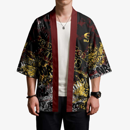 Gold Coast Suns Kimono Urban Graffiti Street Art - Bold Abstract Spray Paint