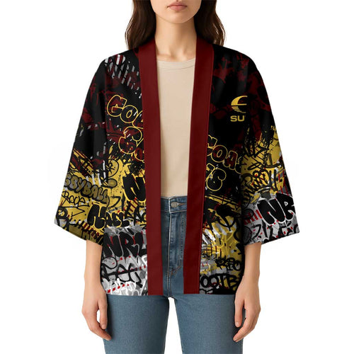 Gold Coast Suns Kimono Urban Graffiti Street Art - Bold Abstract Spray Paint