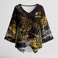 Gold Coast Suns Kimono Sleeve Blouse Urban Graffiti Street Art - Bold Abstract Spray Paint