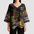 Gold Coast Suns Kimono Sleeve Blouse Urban Graffiti Street Art - Bold Abstract Spray Paint