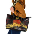 Gold Coast Suns Leather Tote Bag Urban Graffiti Street Art - Bold Abstract Spray Paint