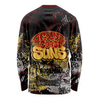 Gold Coast Suns Long Sleeve Shirt Urban Graffiti Street Art - Bold Abstract Spray Paint