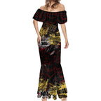 Gold Coast Suns Mermaid Dress Urban Graffiti Street Art - Bold Abstract Spray Paint