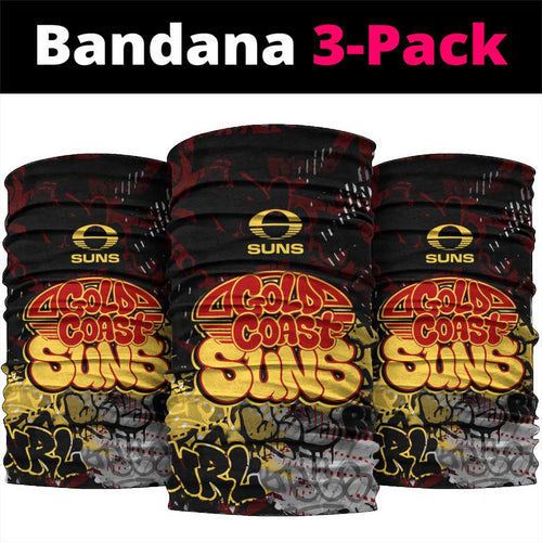 Gold Coast Suns Neck Gaiter Urban Graffiti Street Art - Bold Abstract Spray Paint
