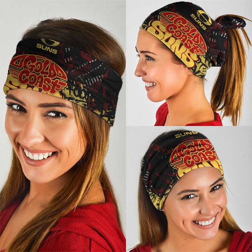 Gold Coast Suns Neck Gaiter Urban Graffiti Street Art - Bold Abstract Spray Paint