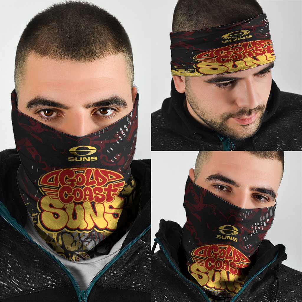 Gold Coast Suns Neck Gaiter Urban Graffiti Street Art - Bold Abstract Spray Paint
