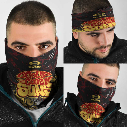 Gold Coast Suns Neck Gaiter Urban Graffiti Street Art - Bold Abstract Spray Paint