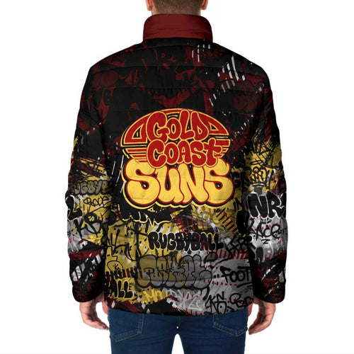 Gold Coast Suns Padded Jacket Urban Graffiti Street Art - Bold Abstract Spray Paint