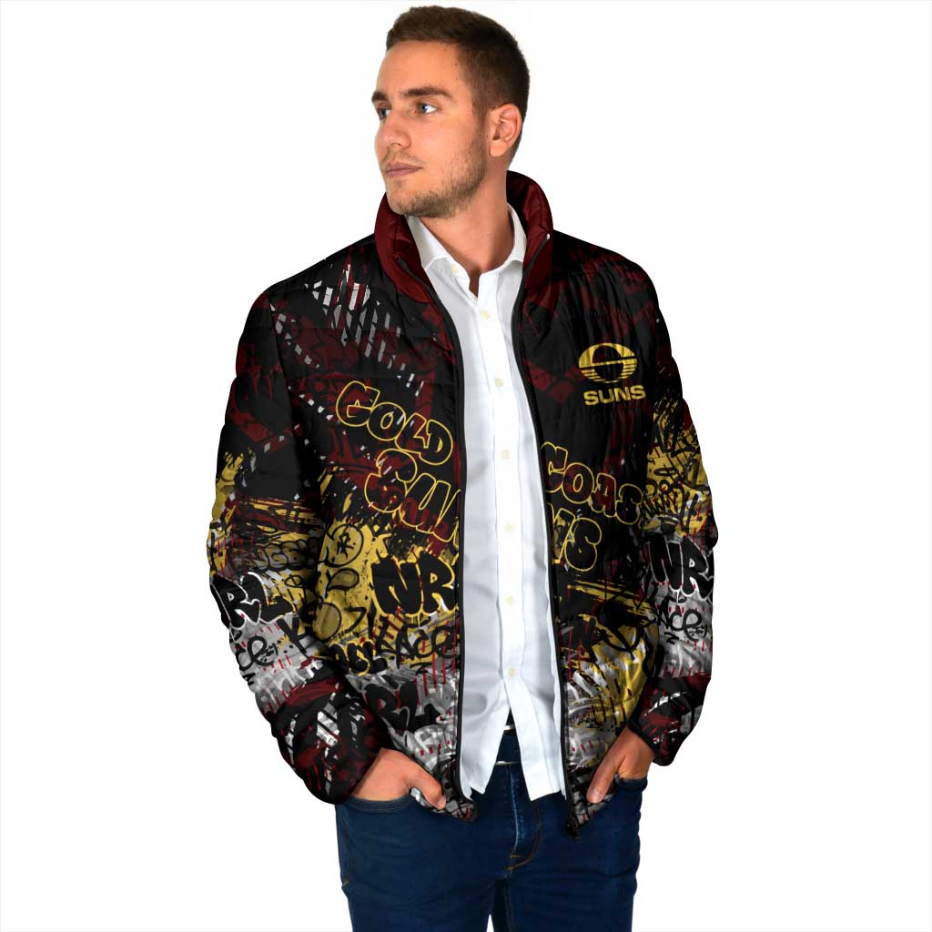 Gold Coast Suns Padded Jacket Urban Graffiti Street Art - Bold Abstract Spray Paint