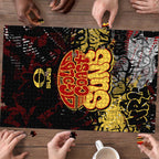 Gold Coast Suns Puzzle Urban Graffiti Street Art - Bold Abstract Spray Paint