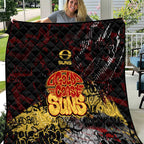 Gold Coast Suns Quilt Urban Graffiti Street Art - Bold Abstract Spray Paint