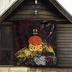 Gold Coast Suns Quilt Urban Graffiti Street Art - Bold Abstract Spray Paint