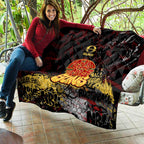 Gold Coast Suns Quilt Urban Graffiti Street Art - Bold Abstract Spray Paint