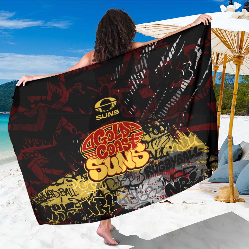 Gold Coast Suns Sarong Urban Graffiti Street Art - Bold Abstract Spray Paint