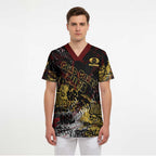 Gold Coast Suns Scrub Top Urban Graffiti Street Art - Bold Abstract Spray Paint
