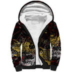 Gold Coast Suns Sherpa Hoodie Urban Graffiti Street Art - Bold Abstract Spray Paint