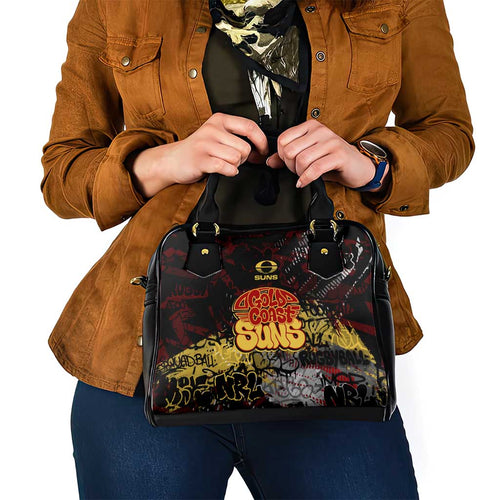 Gold Coast Suns Shoulder Handbag Urban Graffiti Street Art - Bold Abstract Spray Paint