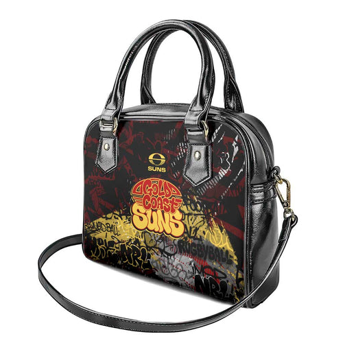 Gold Coast Suns Shoulder Handbag Urban Graffiti Street Art - Bold Abstract Spray Paint