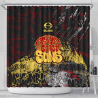 Gold Coast Suns Shower Curtain Urban Graffiti Street Art - Bold Abstract Spray Paint
