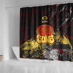 Gold Coast Suns Shower Curtain Urban Graffiti Street Art - Bold Abstract Spray Paint