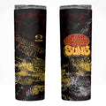 Gold Coast Suns Skinny Tumbler Urban Graffiti Street Art - Bold Abstract Spray Paint