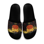 Gold Coast Suns Slide Sandals Urban Graffiti Street Art - Bold Abstract Spray Paint