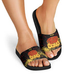 Gold Coast Suns Slide Sandals Urban Graffiti Street Art - Bold Abstract Spray Paint