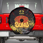 Gold Coast Suns Spare Tire Cover Urban Graffiti Street Art - Bold Abstract Spray Paint