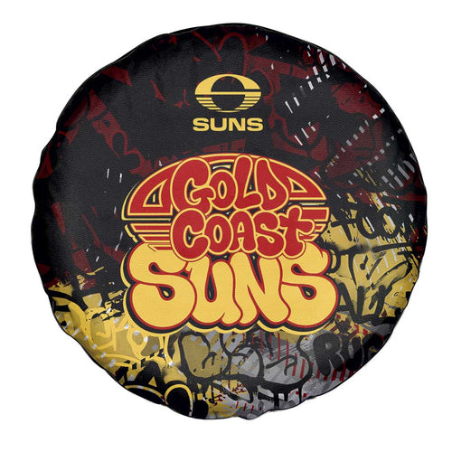 Gold Coast Suns Spare Tire Cover Urban Graffiti Street Art - Bold Abstract Spray Paint