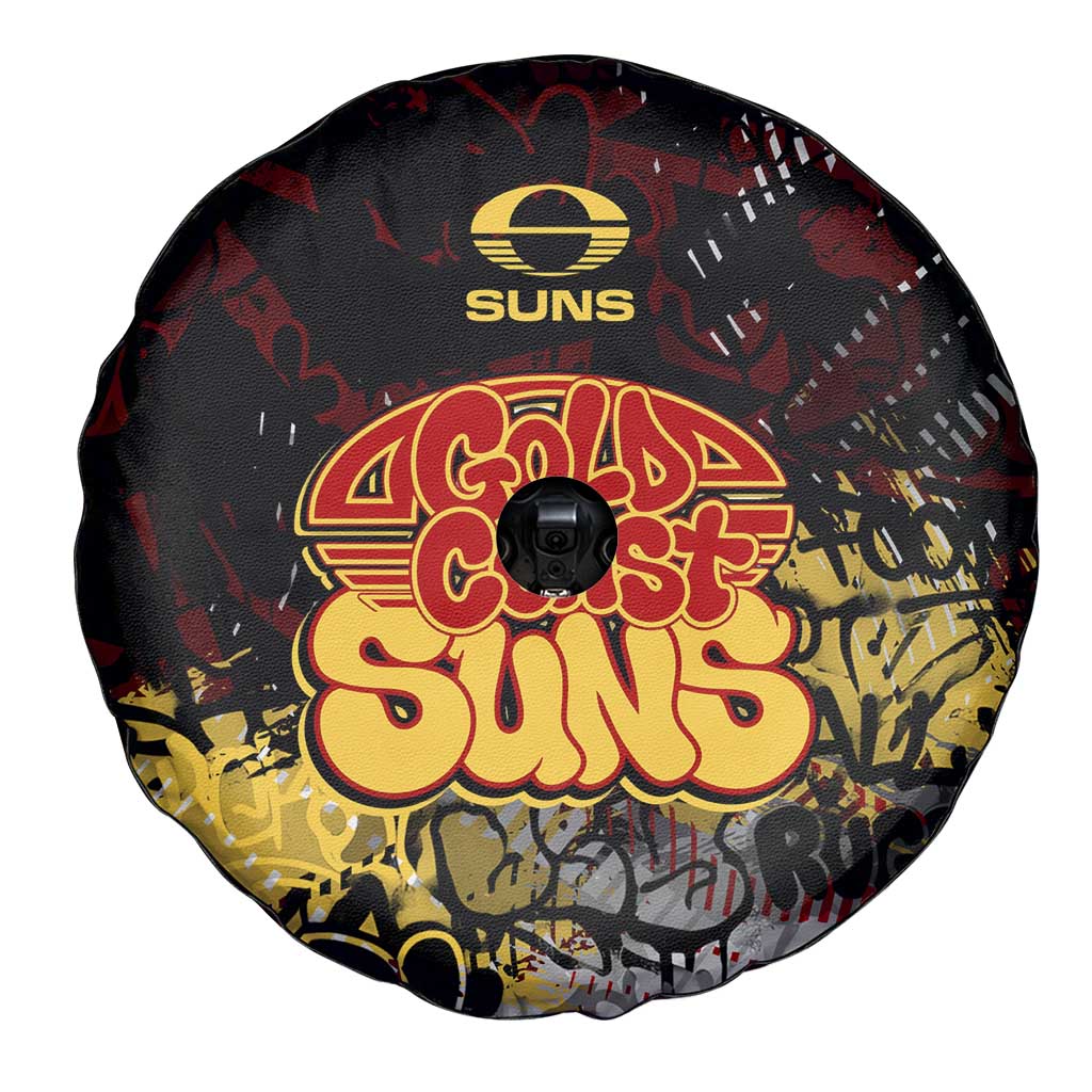 Gold Coast Suns Spare Tire Cover Urban Graffiti Street Art - Bold Abstract Spray Paint
