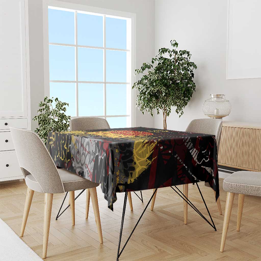 Gold Coast Suns Tablecloth Urban Graffiti Street Art - Bold Abstract Spray Paint