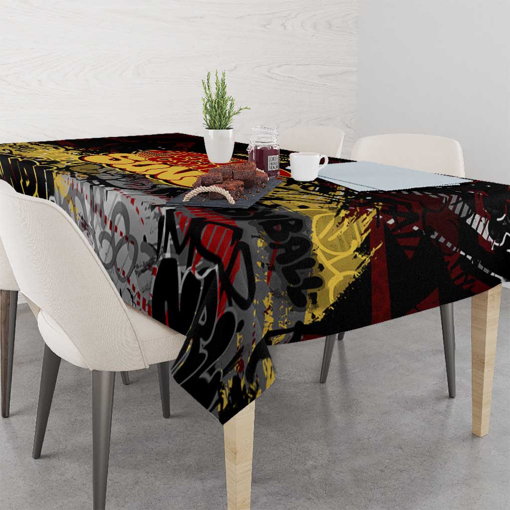 Gold Coast Suns Tablecloth Urban Graffiti Street Art - Bold Abstract Spray Paint