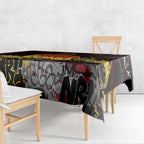 Gold Coast Suns Tablecloth Urban Graffiti Street Art - Bold Abstract Spray Paint