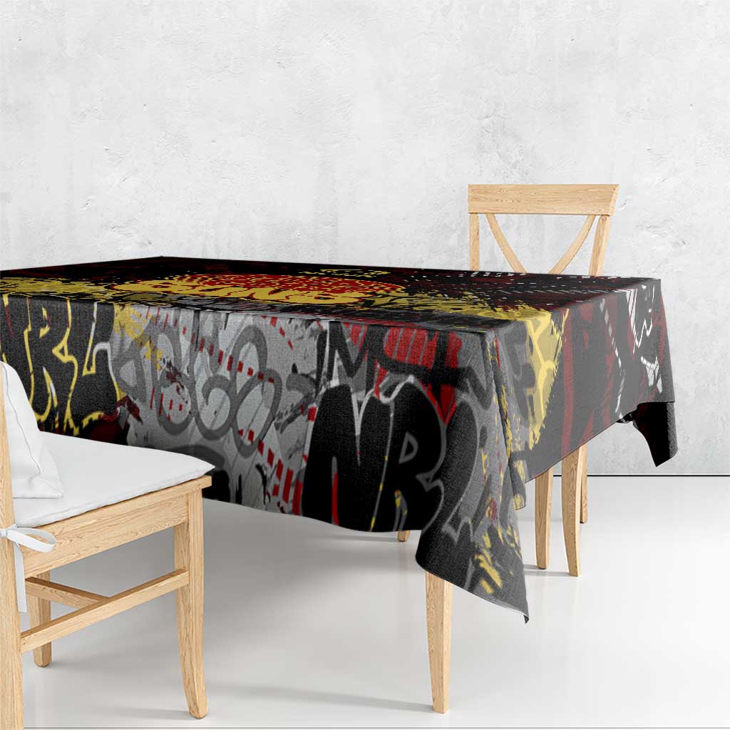 Gold Coast Suns Tablecloth Urban Graffiti Street Art - Bold Abstract Spray Paint